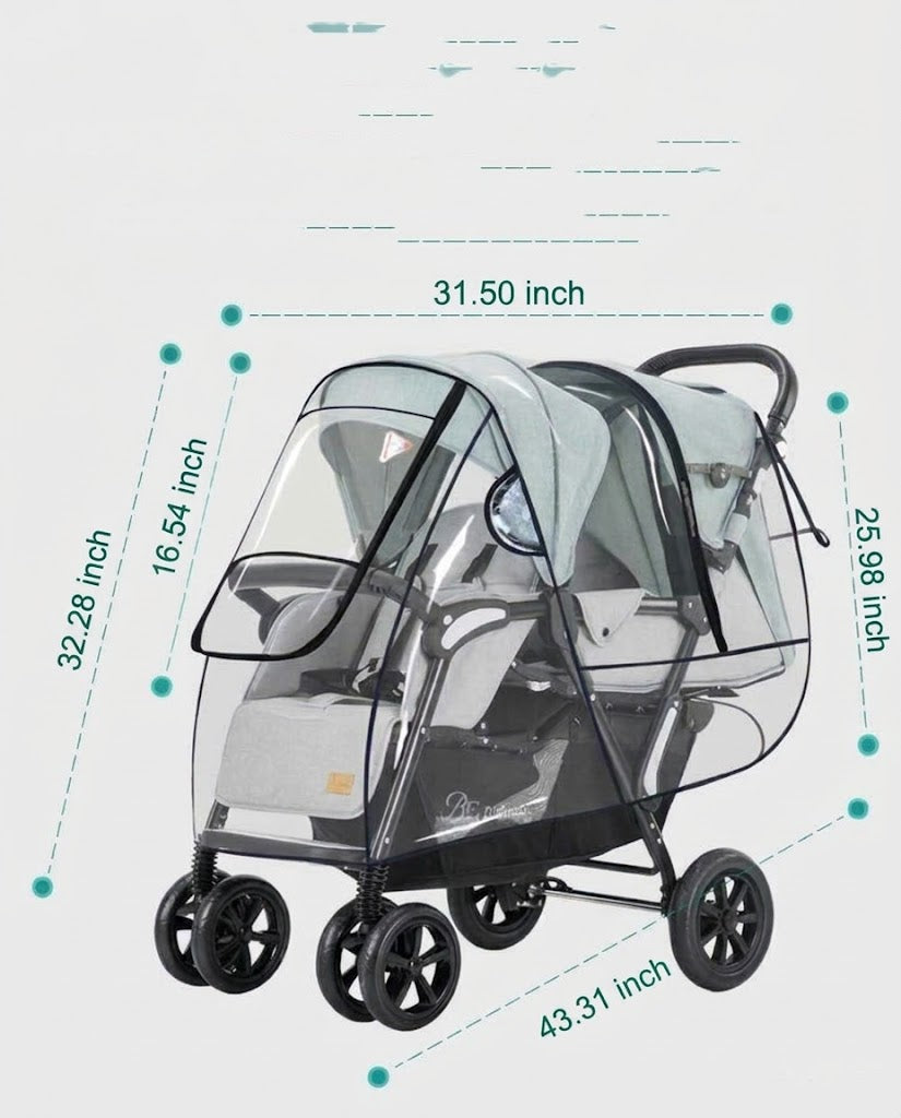 Baby Stroller Raincoat With Warm Cover