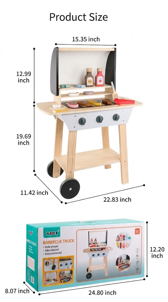 Baby Nordic Style Simulation Kitchen Barbecue Toys